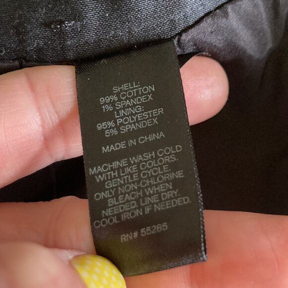 Express Black Cotton Pencil Skirt, Size 4 - Picture 7 of 8